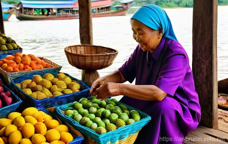 브루나이의 주말 마켓 - **Vibrant Gadong Night Market Scene:** A bustling and colorful night market in Bandar Seri Begawan, ... 브루나이의 주말 마켓 - **Vibrant Gadong Night Market Scene:** A bustling and colorful night market in Bandar Seri Begawan, ...