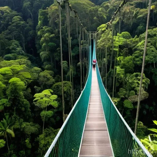 Home 25 브루나이 생태 관광 - **"A breathtaking aerial view of the Ulu Temburong National Park's Canopy Walk in Brunei, where a pe...
