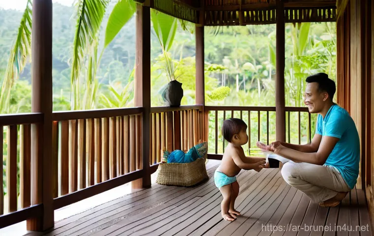 브루나이 생태 관광 - **"A serene scene featuring a group of Proboscis monkeys in their natural habitat near a calm river ... 브루나이 생태 관광 - **"A serene scene featuring a group of Proboscis monkeys in their natural habitat near a calm river ...