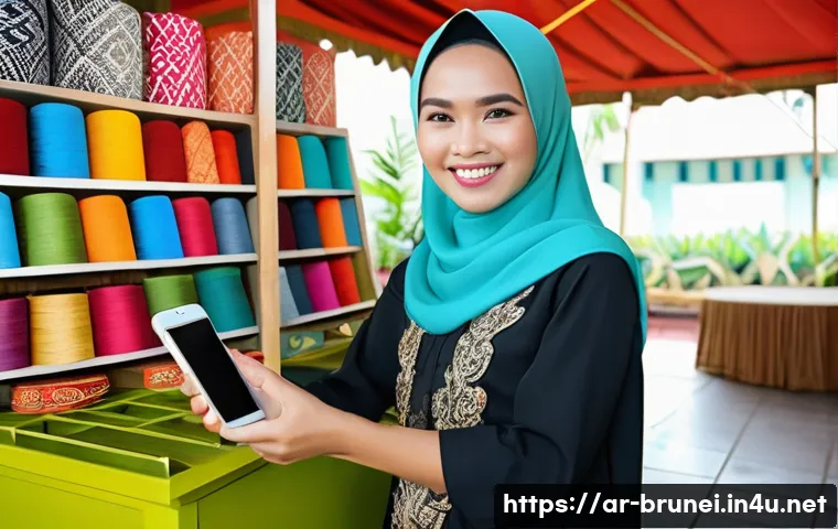 브루나이의 젊은 세대 트렌드 - **Dynamic Bruneian Digital Entrepreneur Showcasing Heritage:**
A vibrant, medium shot of a young...